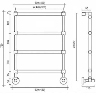 Полотенцесушитель 442-4 Sole 4424704GON Margaroli фото в интернет-магазине Русалия