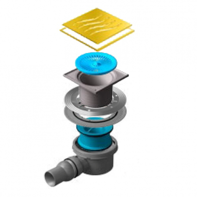 Точечный трап Pestan Confluo Standard 15х15 Tide Gold (13000113) фото в интернет-магазине Русалия