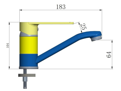 Смеситель ESKO для кухни Lagos (LG 15) фото в интернет-магазине Русалия