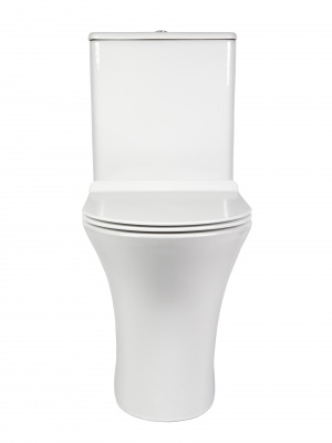 BOND F06-00 Унитаз напольный безободковый белый с сиденьем микролифт фото в интернет-магазине Русалия