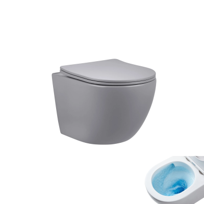 Унитаз подвесной Tornado Gid Tr2122TF-Lgm 62259Y серый матовый 49x36x36 фото в интернет-магазине Русалия