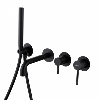 Смеситель ABBER Wasser Kreis AF8130B для ванны скрытого монтажа, черный матовый фото в интернет-магазине Русалия