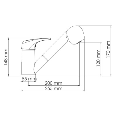 Oder 6365 Смеситель для кухни с выдвижной лейкой Wasserkraft фото в интернет-магазине Русалия