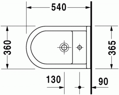Биде подвесное Starck-3 2230150000 Duravit фото в интернет-магазине Русалия
