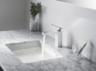 Смеситель для раковины Timo Torne хром-белый (4361/00-16F) фото в интернет-магазине Русалия