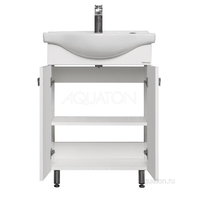 Тумба под раковину AQUATON Фиджи 60 белый 1A179601FG010 фото в интернет-магазине Русалия