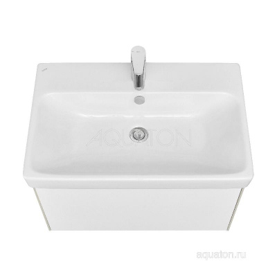 Тумба под раковину AQUATON Асти 70 белый глянец, ясень шимо 1A263001AXD70 фото в интернет-магазине Русалия