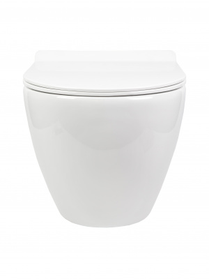 BOND F02-10 Унитаз подвесной безободковый с сиденьем с микролифтом фото в интернет-магазине Русалия