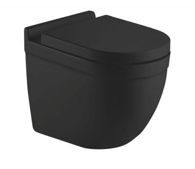 Унитаз подвесной с сиденьем микролифт 2198MB черный матовый CeramaLux фото в интернет-магазине Русалия
