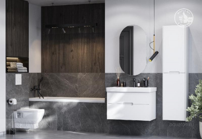 Тумба под раковину AQUATON Оливия 80 белый матовый 1A283101OL010 фото в интернет-магазине Русалия