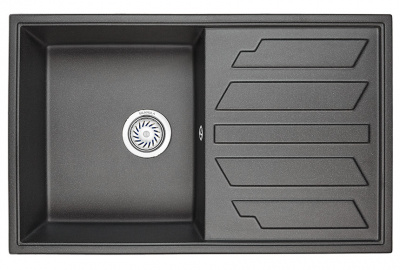 Кухонная мойка GRANULA (8002, ЧЁРНЫЙ) фото в интернет-магазине Русалия