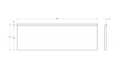 Передняя панель для акриловой ванны CEZARES PLANE_DUO-190-SCR-W37 фото в интернет-магазине Русалия