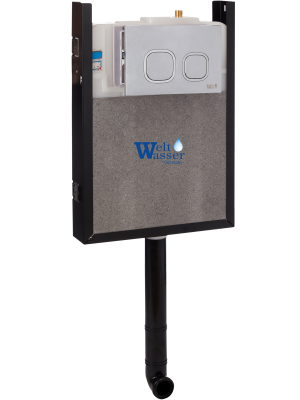 AMBERG 404 CR Инсталляция для напольного унитаза. Хром кнопка WeltWasser фото в интернет-магазине Русалия