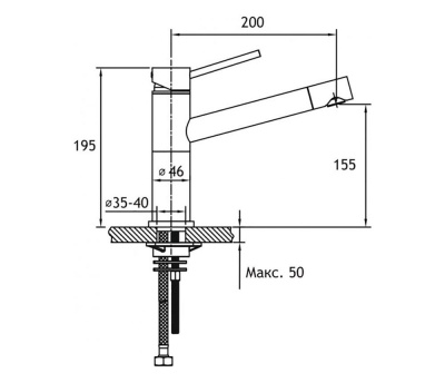 Смеситель для кухонной мойки Timo Saona (2303F antique) фото в интернет-магазине Русалия