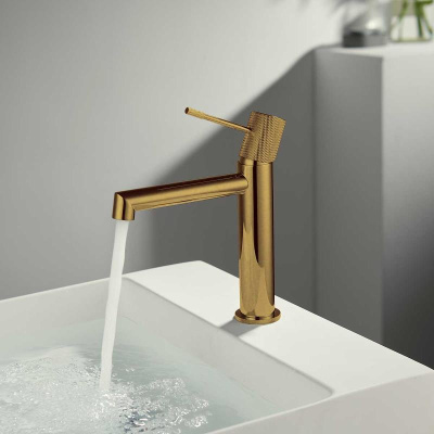 Смеситель для раковины Desire VBF-1D1BG однорычажный, брашированное золото Vincea фото в интернет-магазине Русалия