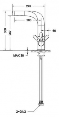 Смеситель для кухни Wave F774108C Bravat фото в интернет-магазине Русалия
