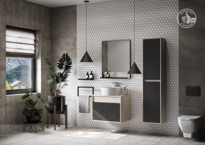 Зеркало AQUATON Лофт Урбан 65 дуб орегон 1A254102LQX50 фото в интернет-магазине Русалия