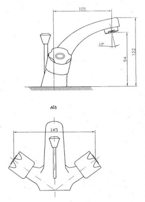 Смеситель для раковины Costa MB 5006 W (Shruder) фото в интернет-магазине Русалия