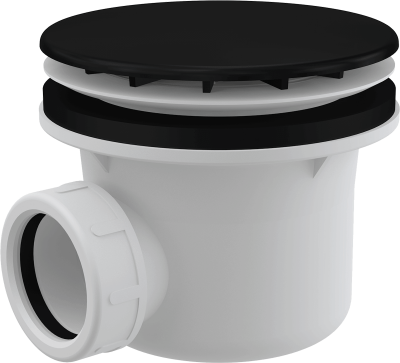 Сифон для душевого поддона A49Black AlcaPlast фото в интернет-магазине Русалия