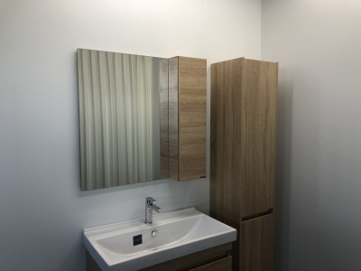 COMFORTY. Зеркало-шкаф "Тромсе-80" дуб сонома фото в интернет-магазине Русалия