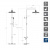 Душевая термостатическая система наружнего монтажа с телескопическим тропическим душем и душевым комплектом с изливом AROLA 265602RK250 Ramon Soler фото в интернет-магазине Русалия
