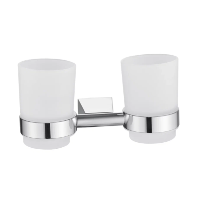 Стакан для ванной комнаты двойной Shevanik SG5722, хром фото в интернет-магазине Русалия