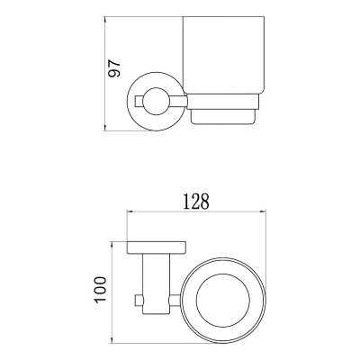 Стакан для ванной комнаты Savol S-005658H, черный фото в интернет-магазине Русалия