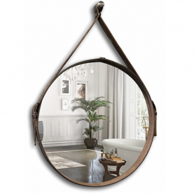 Зеркало круглое на кожаном ремне Капитан D510 ФР00001313 Azario фото в интернет-магазине Русалия