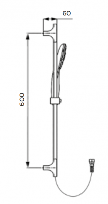 Душевая штанга SB 071501 Cr AltroBagno фото в интернет-магазине Русалия