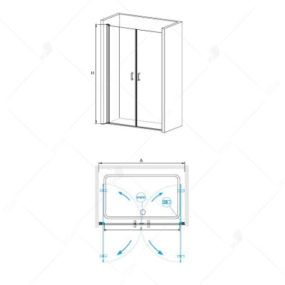 Душевая дверь RGW LE-06 900, стекло прозрачное, профиль хром фото в интернет-магазине Русалия