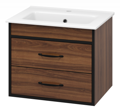 Тумба Кедр 60 подвесная с раковиной Керамин Женева 60 Misty фото в интернет-магазине Русалия