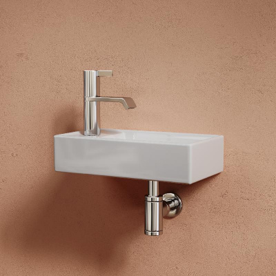 Умывальник подвесной прямоугольный (чаша справа, отверстие под смеситель слева) Element 407*217*100 CN6051R Ceramica Nova фото в интернет-магазине Русалия