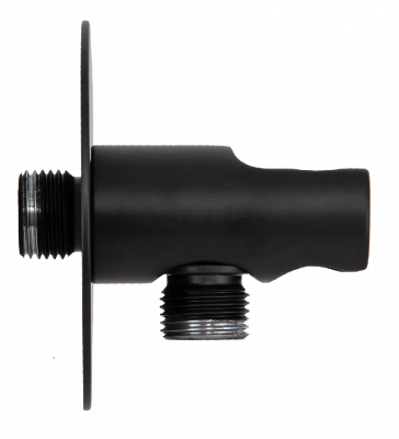 Держатель ручного душа с подключением шланга Remer 337XNO, черный матовый фото в интернет-магазине Русалия