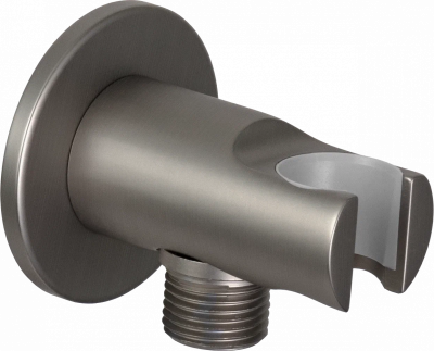 Держатель ручного душа с подключением шланга Remer 337MNPO, никель матовый брашированный фото в интернет-магазине Русалия