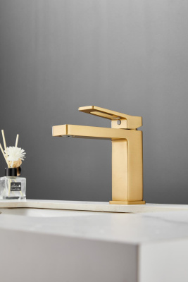 Смеситель для раковины HAIBA цвет: золотой (HB10732-5) фото в интернет-магазине Русалия