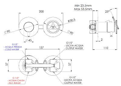 Смеситель для душа Remer Chrono CH93ZPNO, черный матовый фото в интернет-магазине Русалия