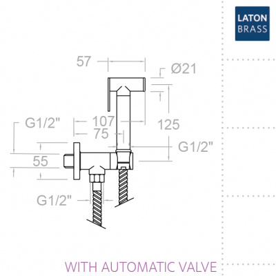 Встраиваемый гигиенический душ с магнитным клапаном 114602WC Ramon Soler фото в интернет-магазине Русалия