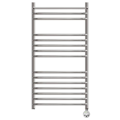 Полотенцесушитель электрический Point Альфа PN05150SPE П14 500x1000 с полкой левый/правый, хром фото в интернет-магазине Русалия