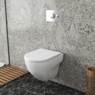 Унитаз подвесной Wave Cirkel-H ТОРНАДО с сиденьем микролифт TOWLT190801 OWL фото в интернет-магазине Русалия