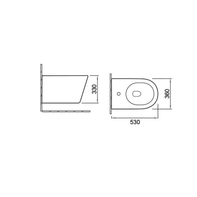 Подвесное биде Q-Line VB1-11G1B, цвет золото/черный Vincea фото в интернет-магазине Русалия