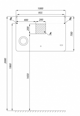 Зеркало Элио 100 1A194202EO010 Акватон фото в интернет-магазине Русалия