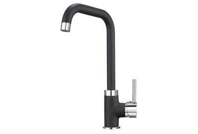 Смеситель для кухни GRANULA (0041, ЧЁРНЫЙ) фото в интернет-магазине Русалия