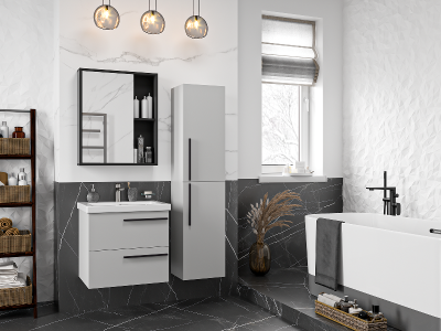 Зеркальный шкаф Ненси 60 универсальный (антрацит) П-Нен-04060-50 Misty фото в интернет-магазине Русалия