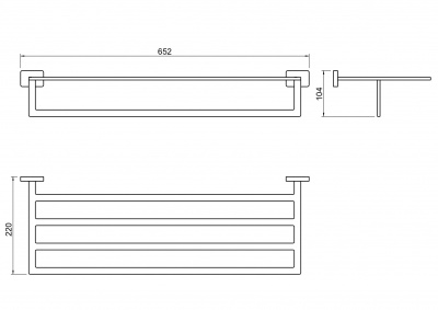 Полка для полотенец AQUATEK AQ4315CR ЛИБРА фото в интернет-магазине Русалия