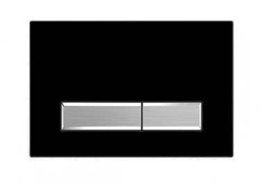 Клавиша смыва Slim KDI-0000026 черный матовый, никель Aquatek фото в интернет-магазине Русалия