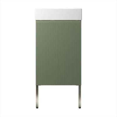 Тумба с раковиной WC Area 40 см матовый зеленый 221805004 Wellsee фото в интернет-магазине Русалия