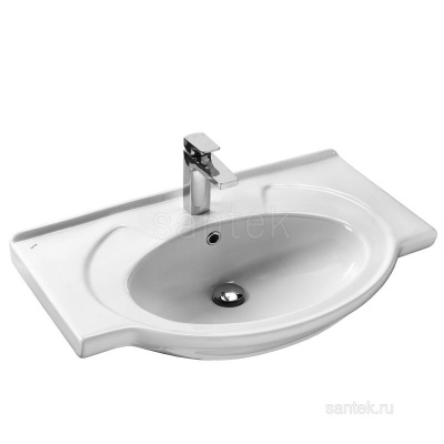 Раковина Santek Байкал 75 отверстие под смеситель 1WH110259 фото в интернет-магазине Русалия
