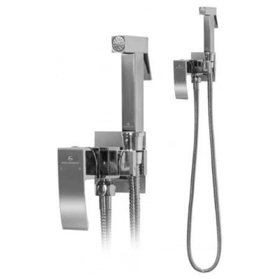 Гигиенический душ со смесителем встраиваемый Grocenberg GB002CR, хром фото в интернет-магазине Русалия