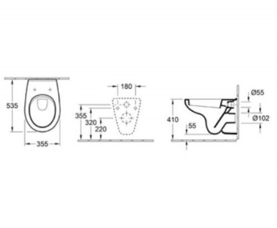 Унитаз подвесной 46041001 Nordic 3 без сиденья Gustavsberg фото в интернет-магазине Русалия