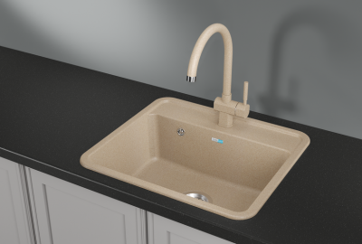 Кухонная мойка GRANULA Стандарт (5601, БЕЖЕВЫЙ) фото в интернет-магазине Русалия